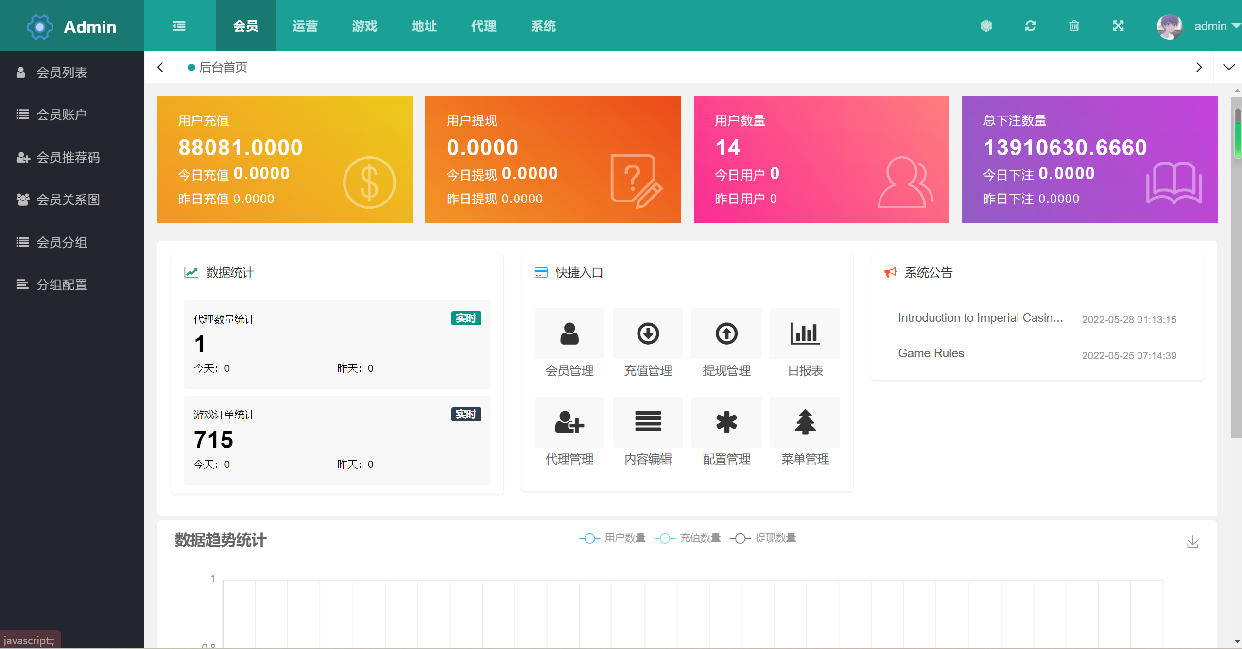 多语言区块链trx/usdt投注竞猜游戏/区块链游戏/充值自动到账/手动自动开奖-4
